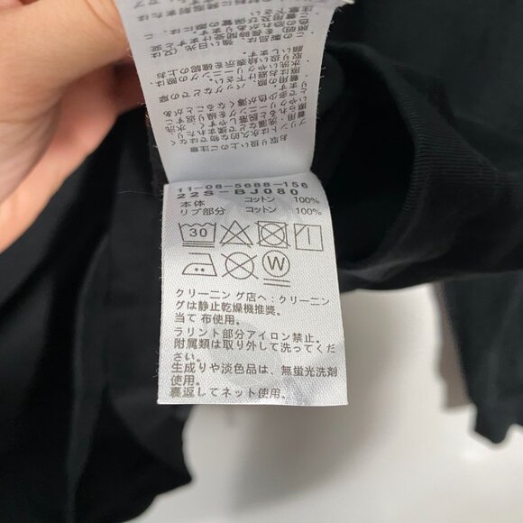 BEAMS JAPAN Loose Stretch Long Sleeve T-shirt Black men's size M - Picture 5 of 7